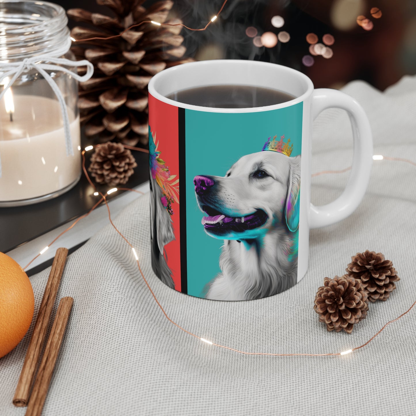 Golden Retriever Pop Art Mug ππ¨