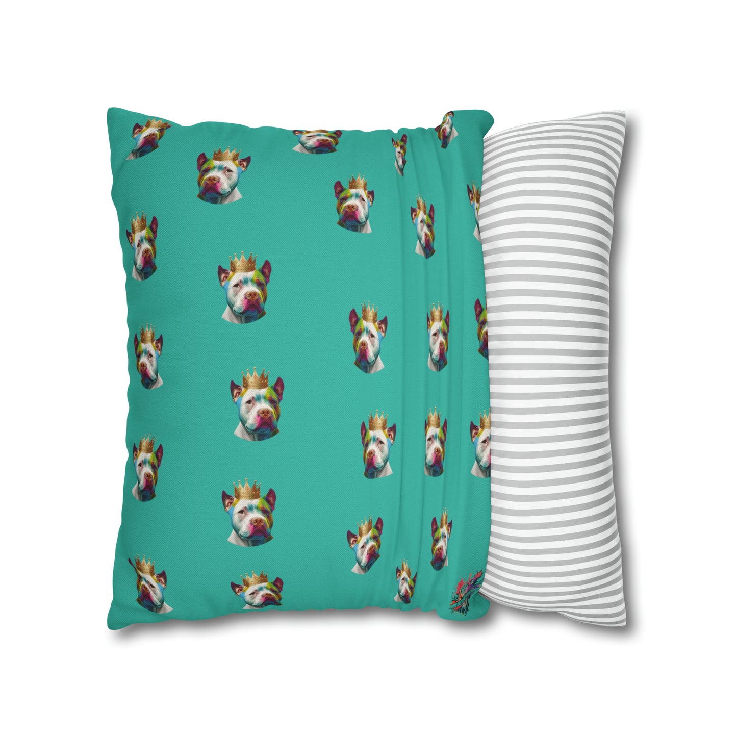 Colorful Vibrant Bully PopArt Cushion Cover with Detailed Background