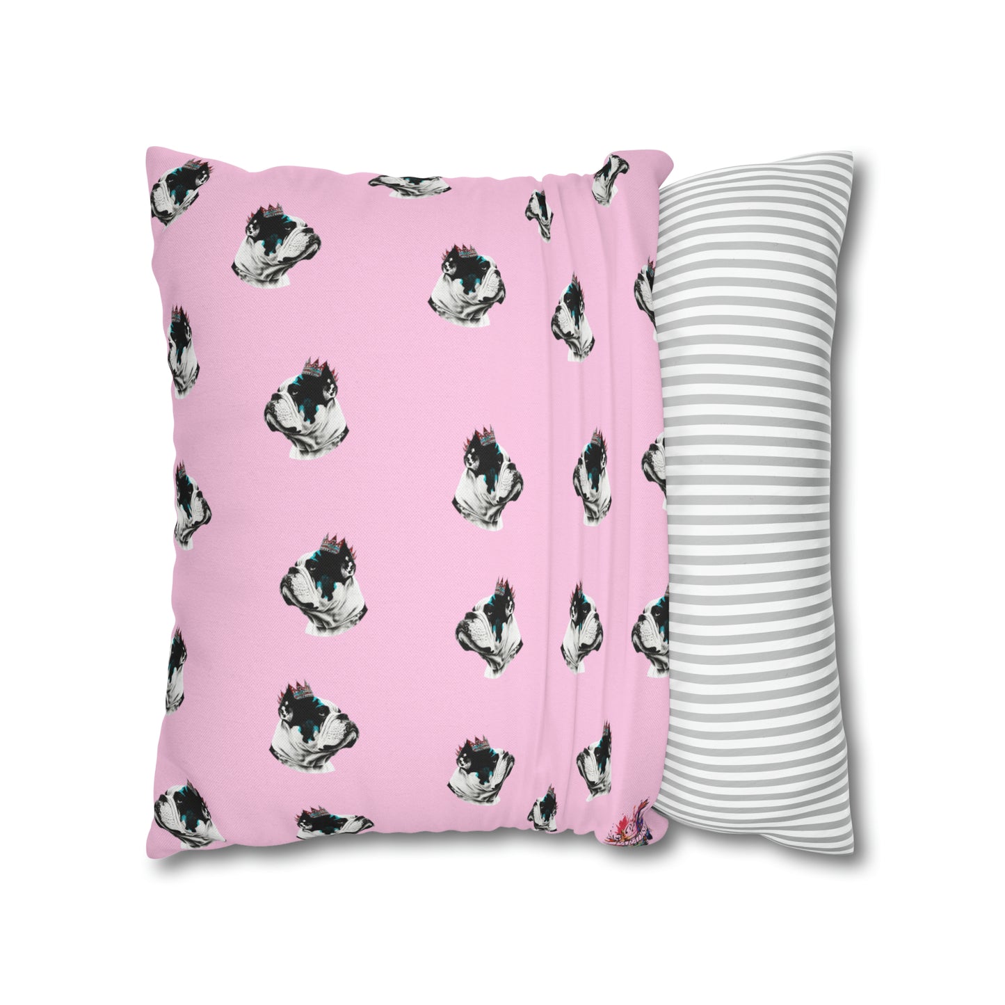 Pop Art XL Bully Cushion Cover on Pink 🎨🐶