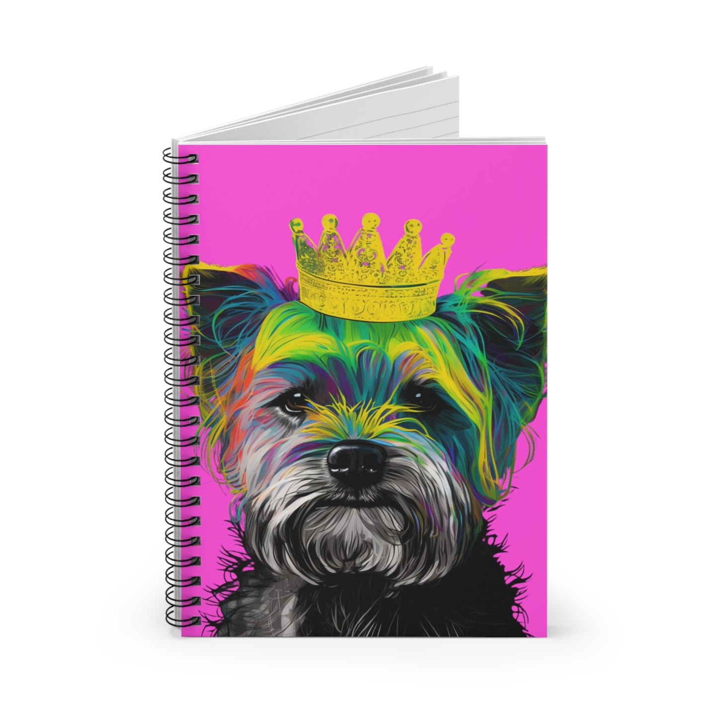 PopArt Yorkshire Terrier on Vibrant Purple Notebook