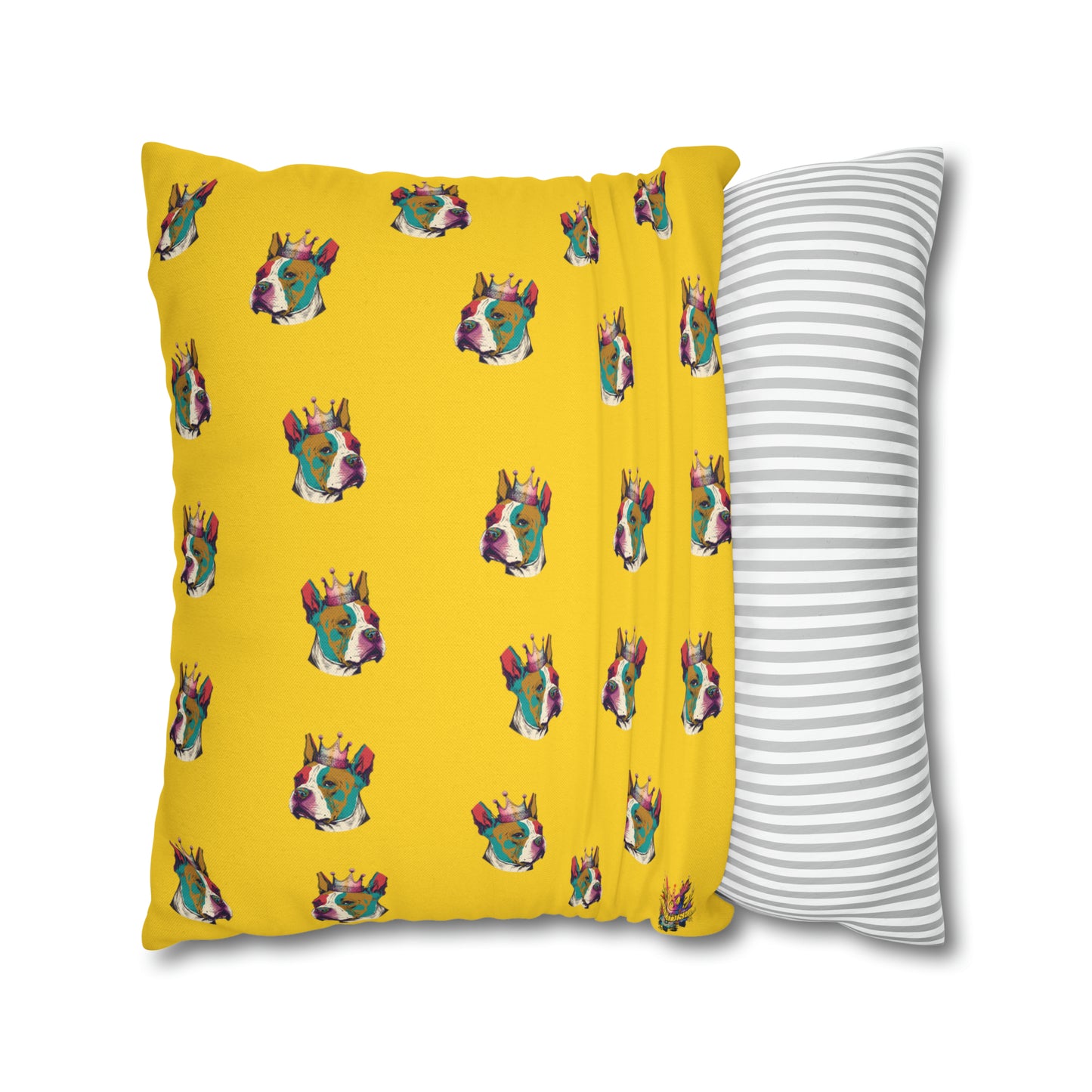 PopArt Bully Cushion Cover - Colorful Dog-Inspired Home Decor