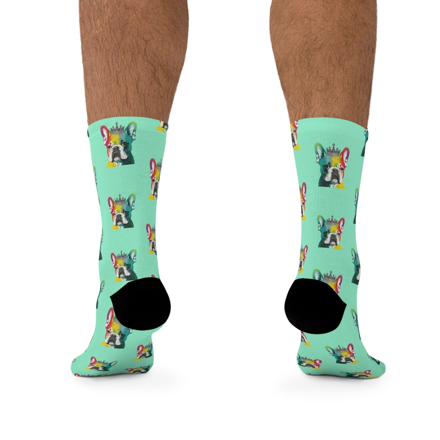 Pop Art Crowned French Bulldog Novelty Socks