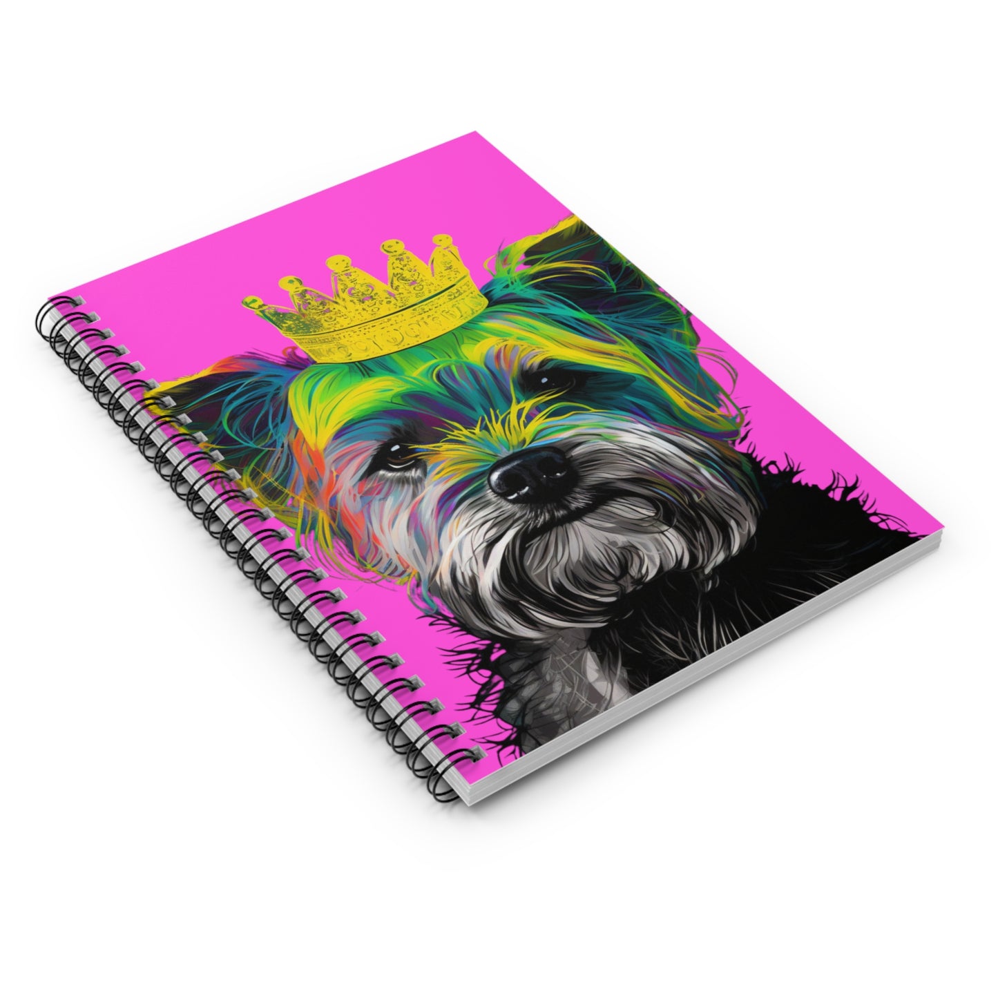 PopArt Yorkshire Terrier on Vibrant Purple Notebook