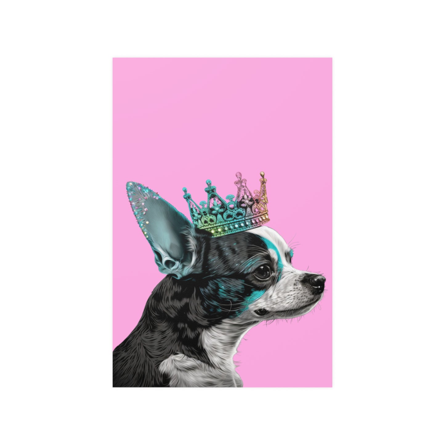 π Pop Art Crowned Chihuahua Poster