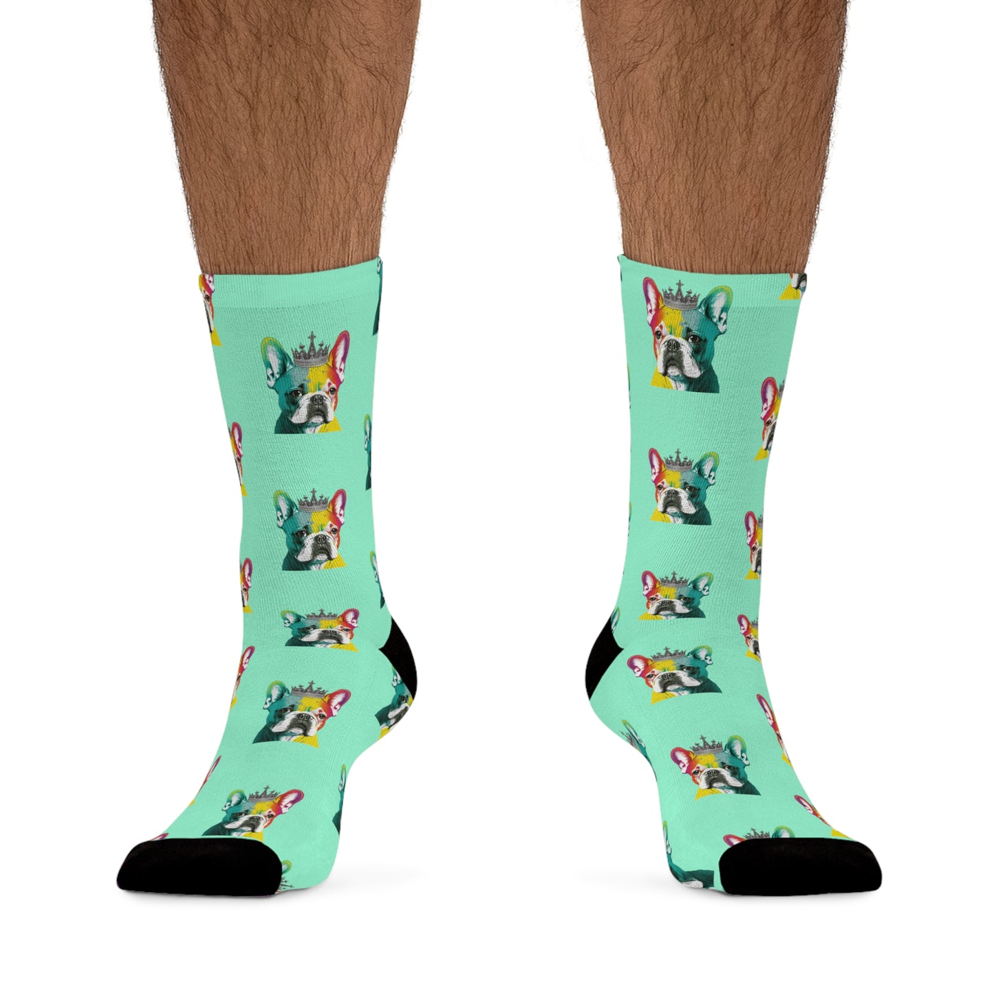 Pop Art Crowned French Bulldog Novelty Socks