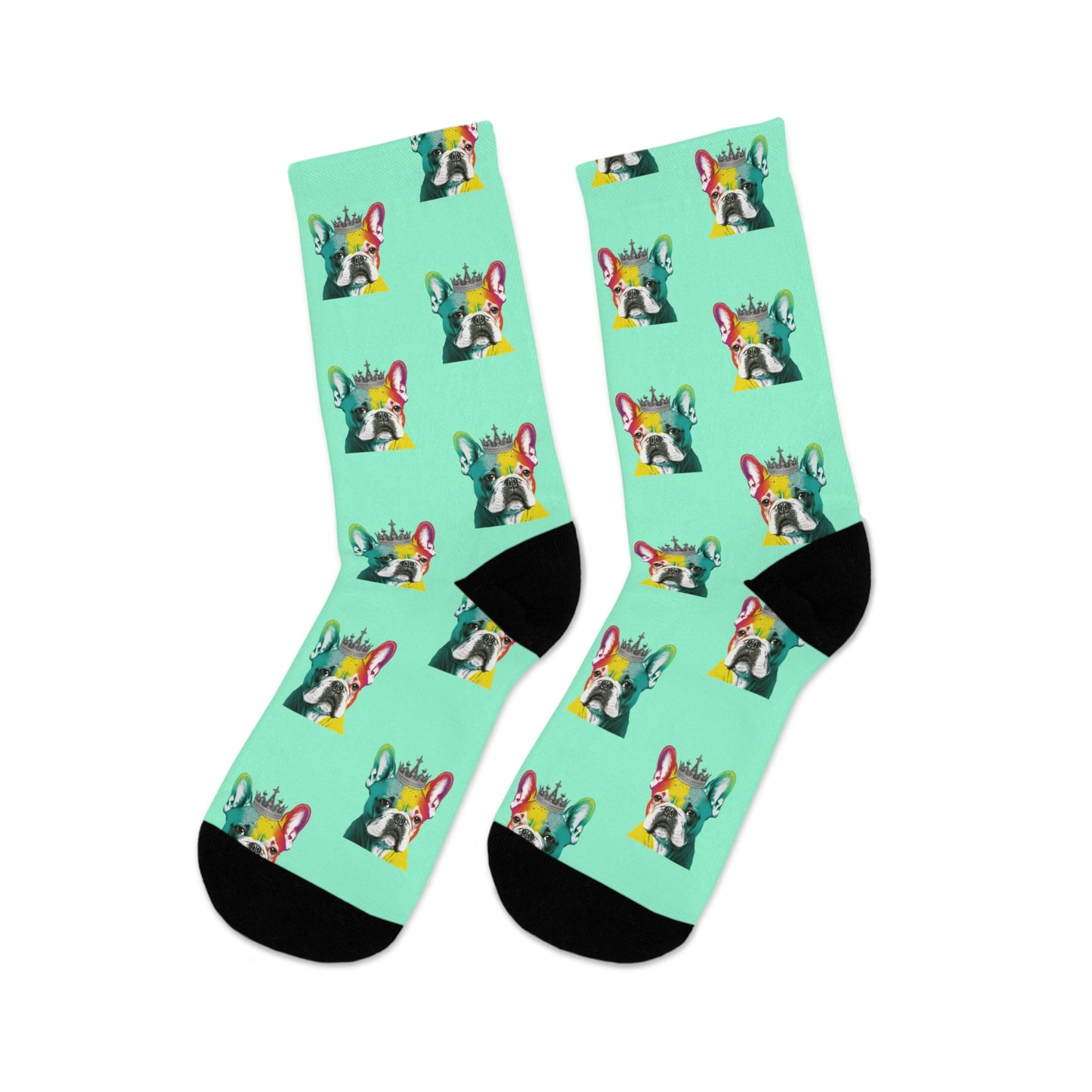 Pop Art Crowned French Bulldog Novelty Socks