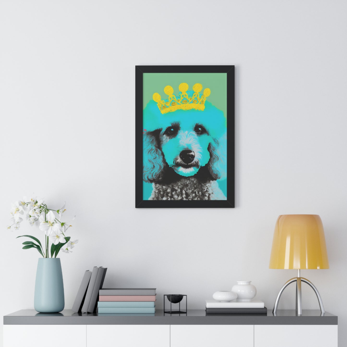 PopArt Poodle Framed Poster