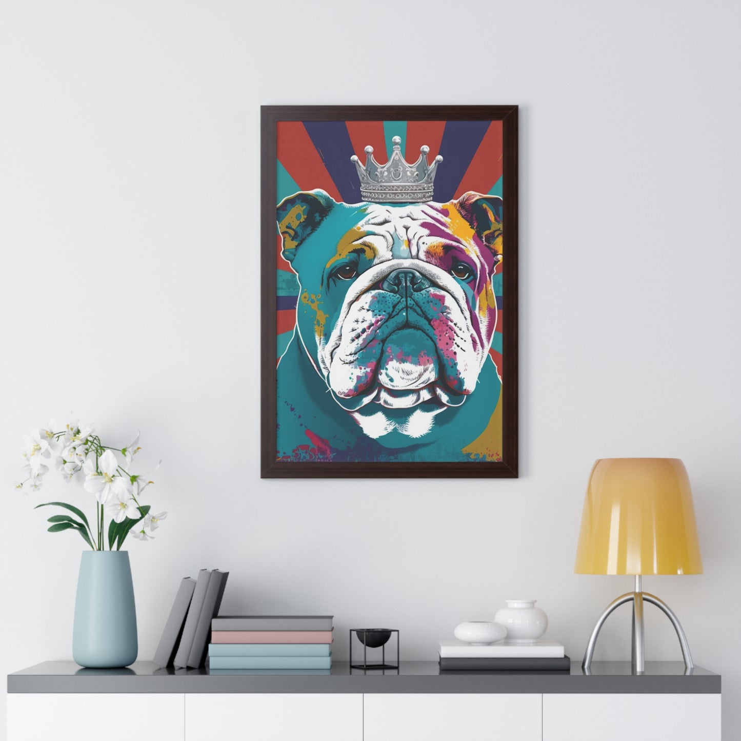 Framed PopArt British Bulldog Print