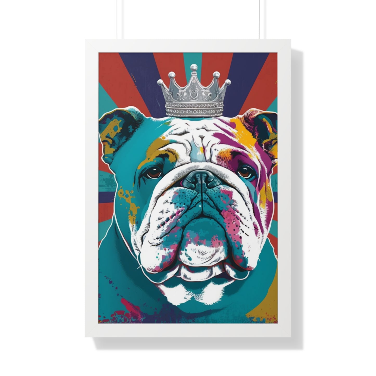 Framed PopArt British Bulldog Print