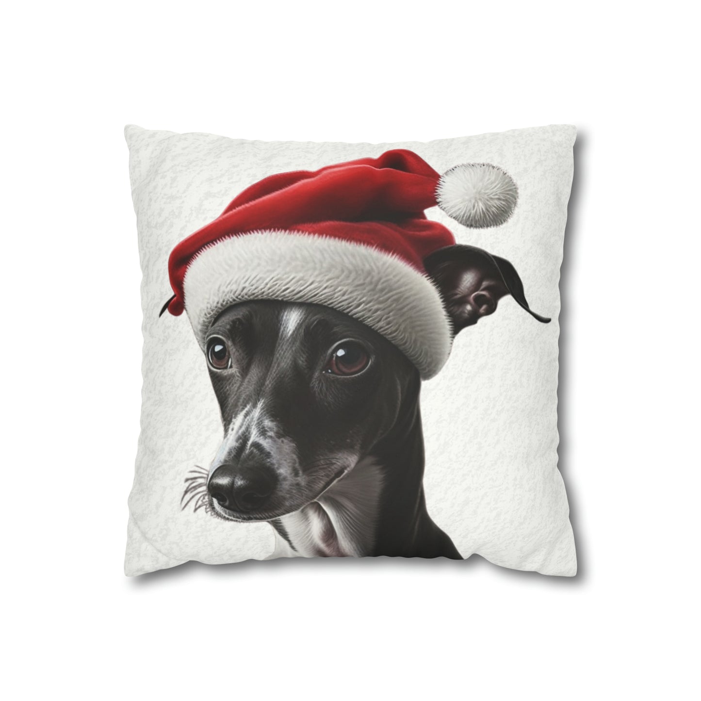 Festive Italian Greyhound Christmas Cushion Cover - White Holiday Decor