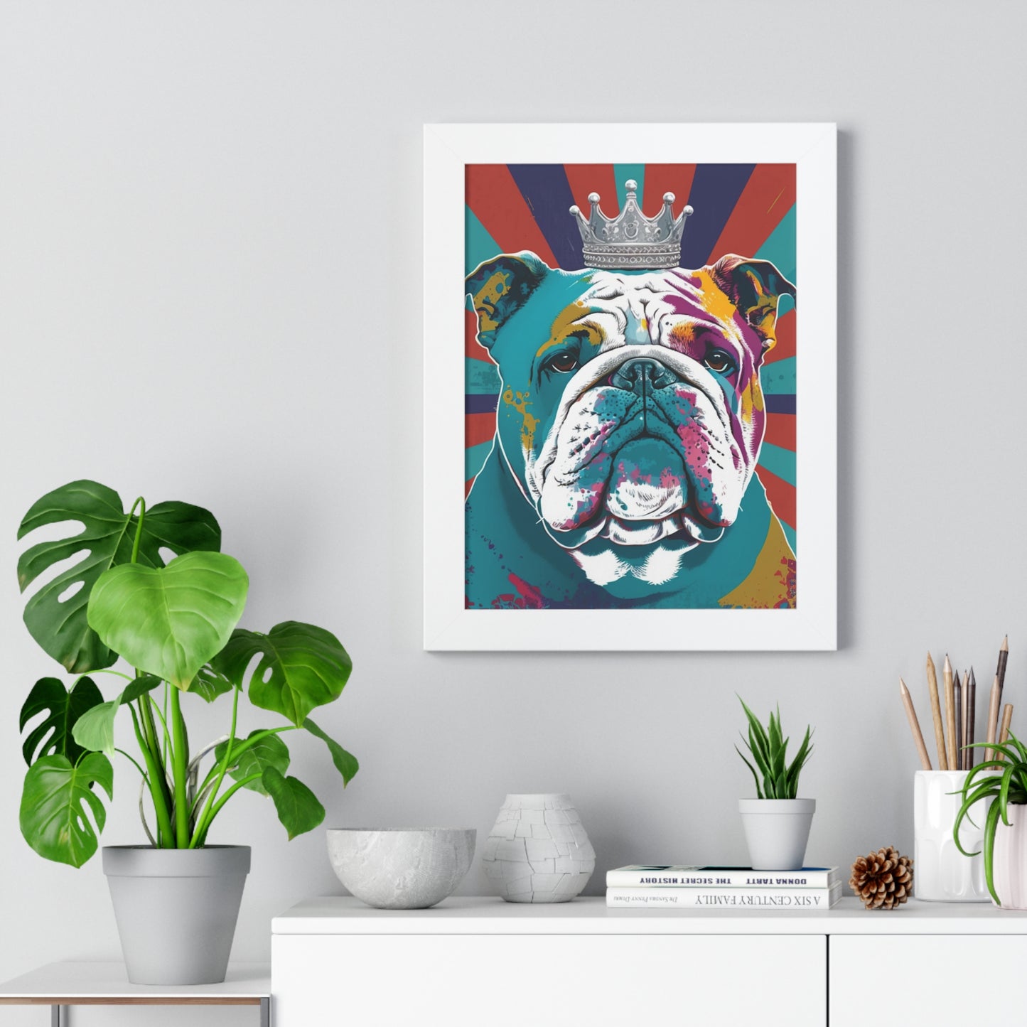 Framed PopArt British Bulldog Print