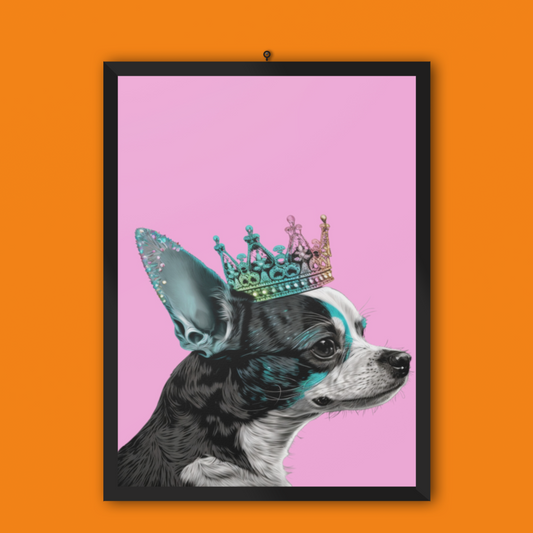 👑 Pop Art Crowned Chihuahua Poster