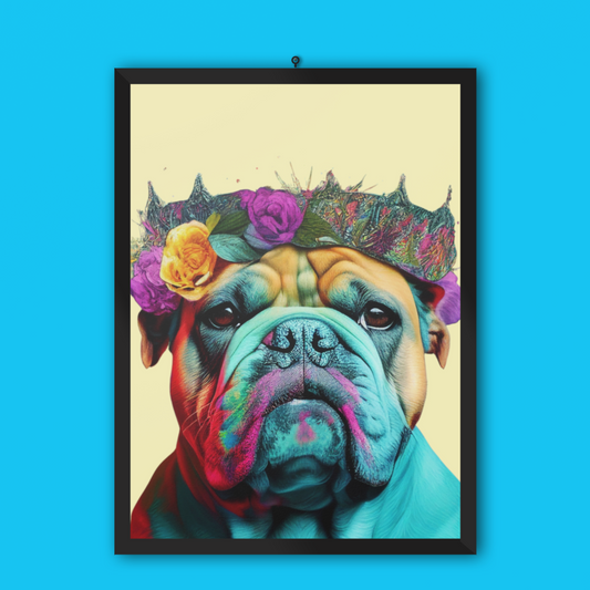 🎨 Colorful British Bulldog Pop Art Vibrant Colours