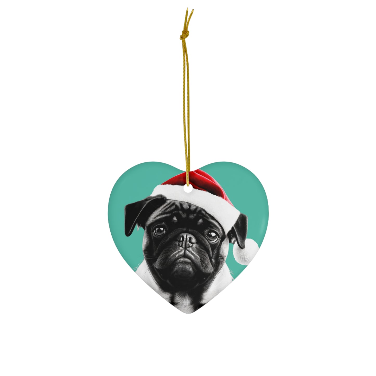 Festive Pug Xmas Tree Ornament - Heartfelt Holiday Joy