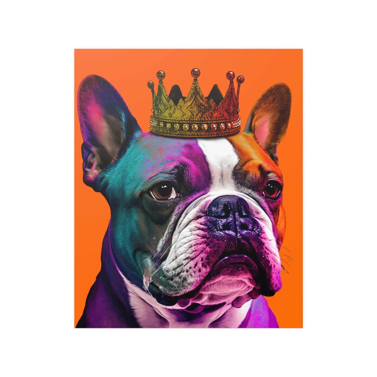 A vibrant PopArt Bully poster featuring a colorful and dynamic design on a vibrant orange background.