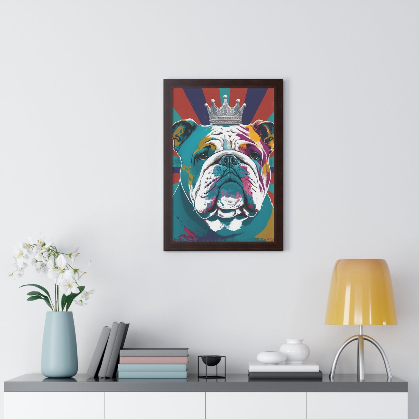 Framed PopArt British Bulldog Print