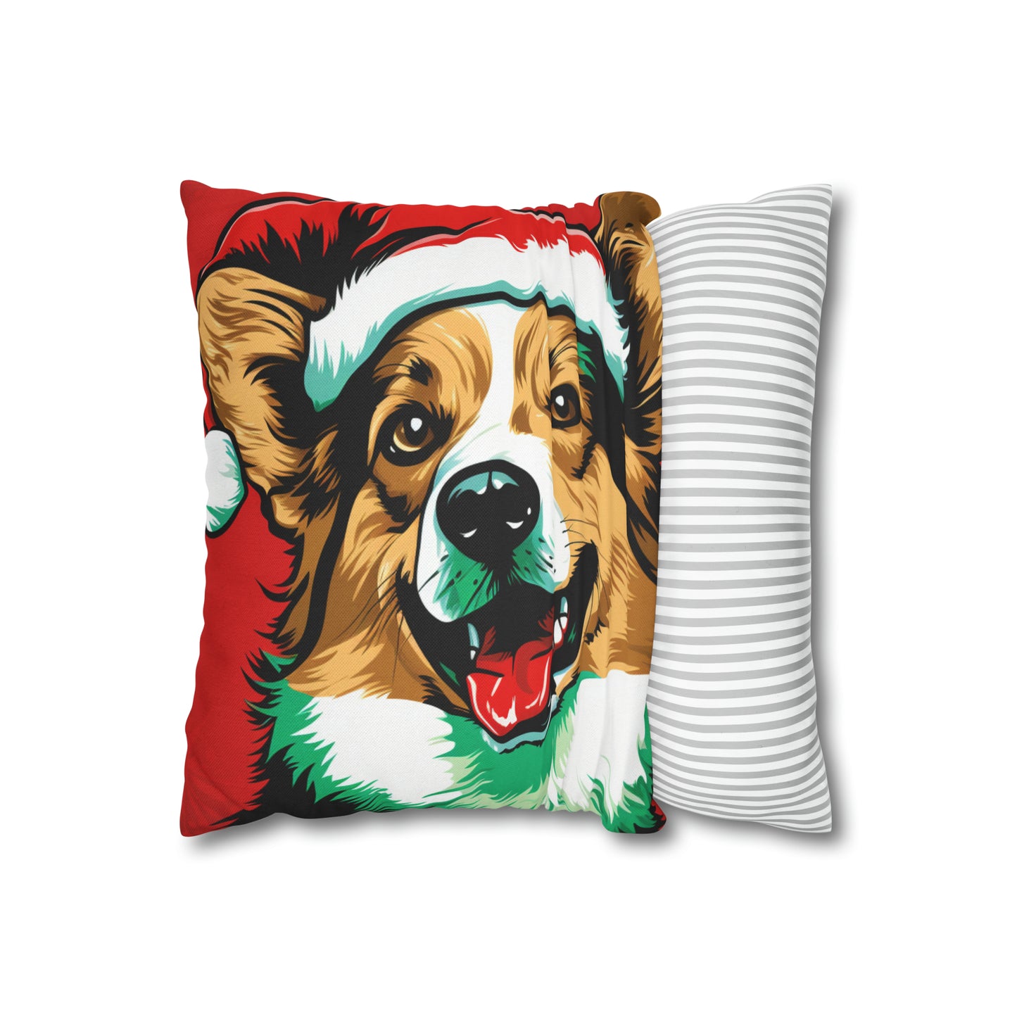 Pop Art Christmas Corgi Cushion Cover 🎨🐕🎄🛋️