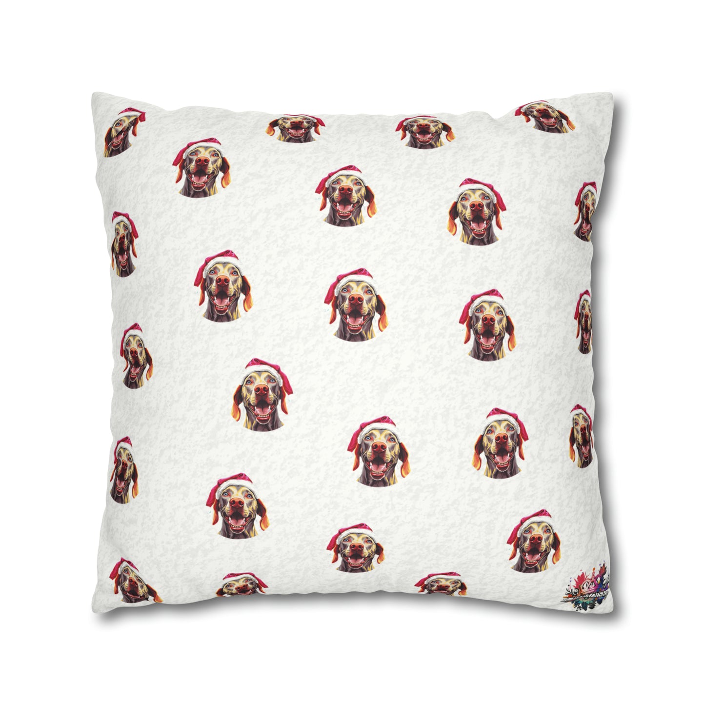 Elegant Weimaraner Winter Wonderland Cushion Cover