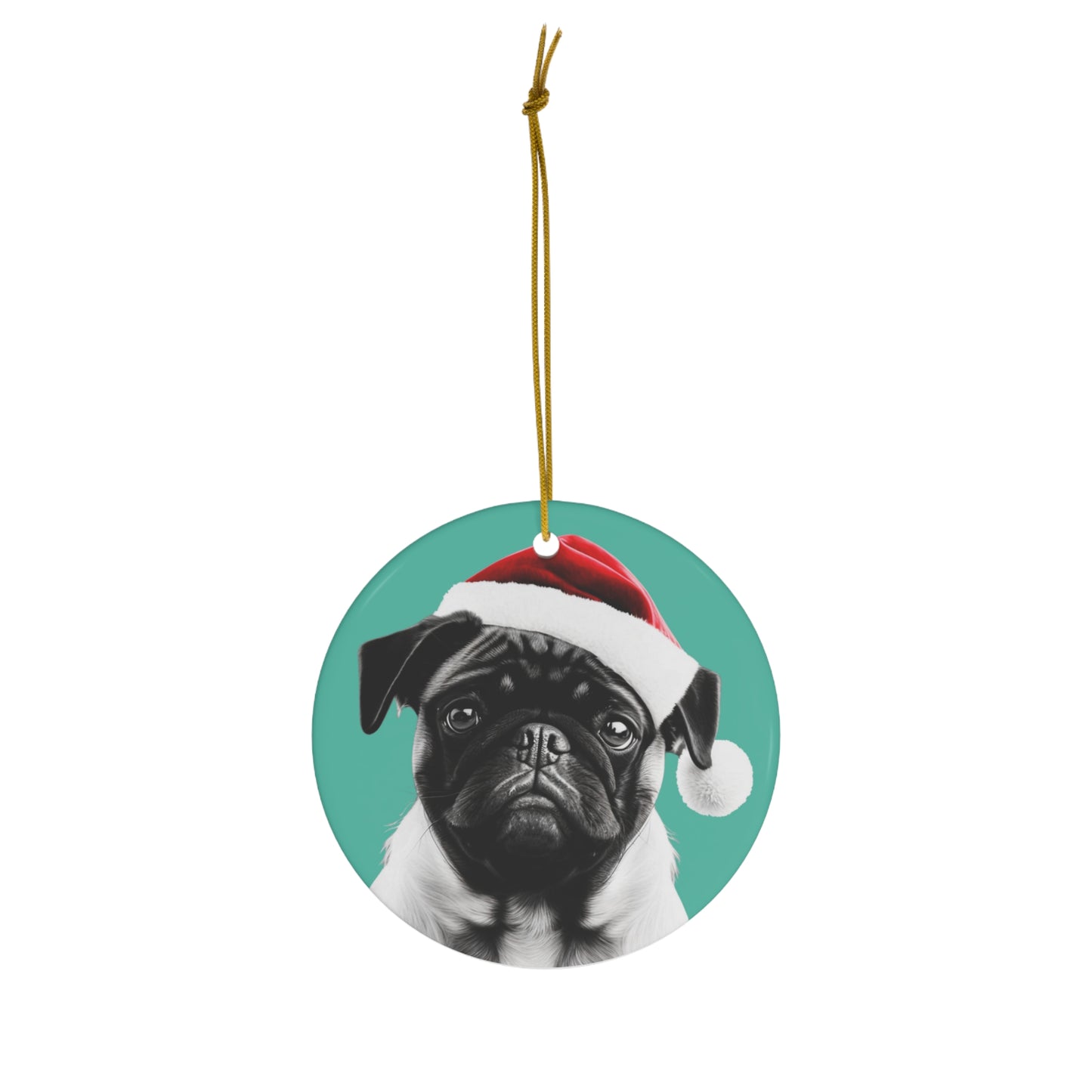 Festive Pug Xmas Tree Ornament - Heartfelt Holiday Joy