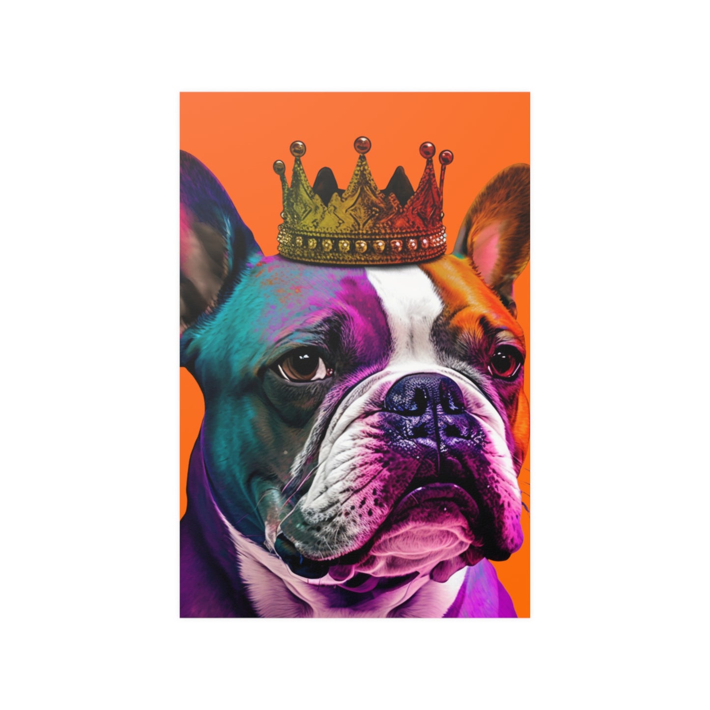 A vibrant PopArt Bully poster featuring a colorful and dynamic design on a vibrant orange background.