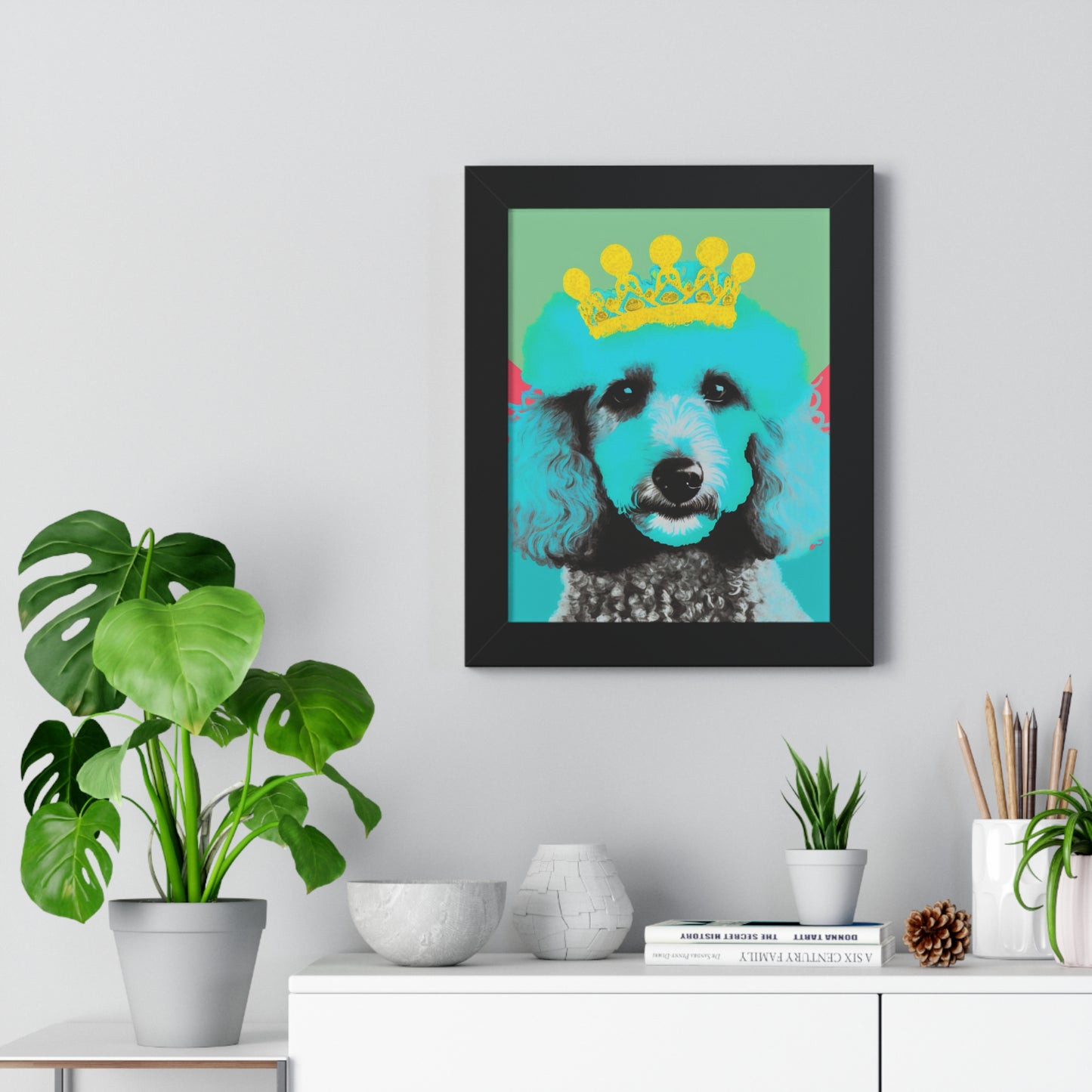 PopArt Poodle Framed Poster