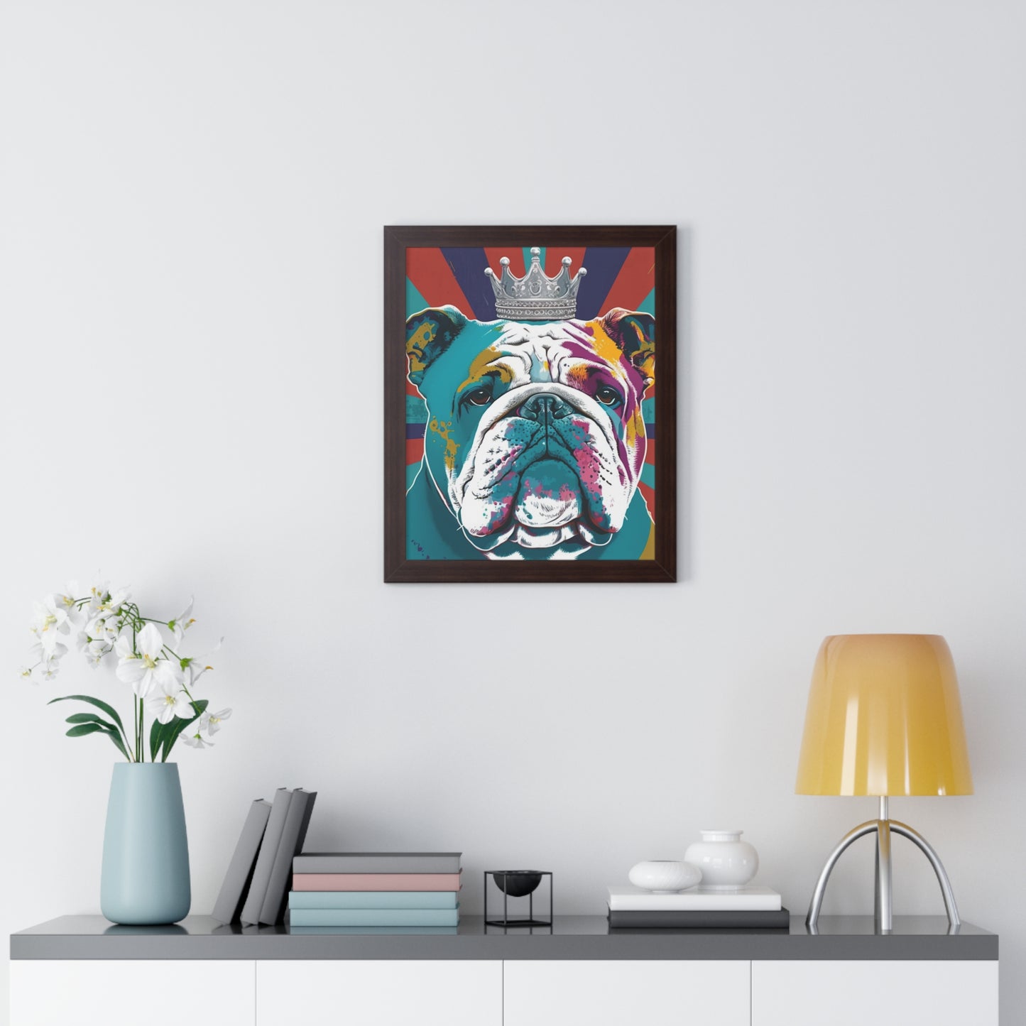 Framed PopArt British Bulldog Print