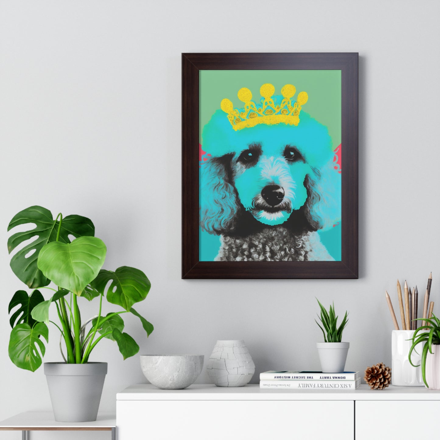 PopArt Poodle Framed Poster