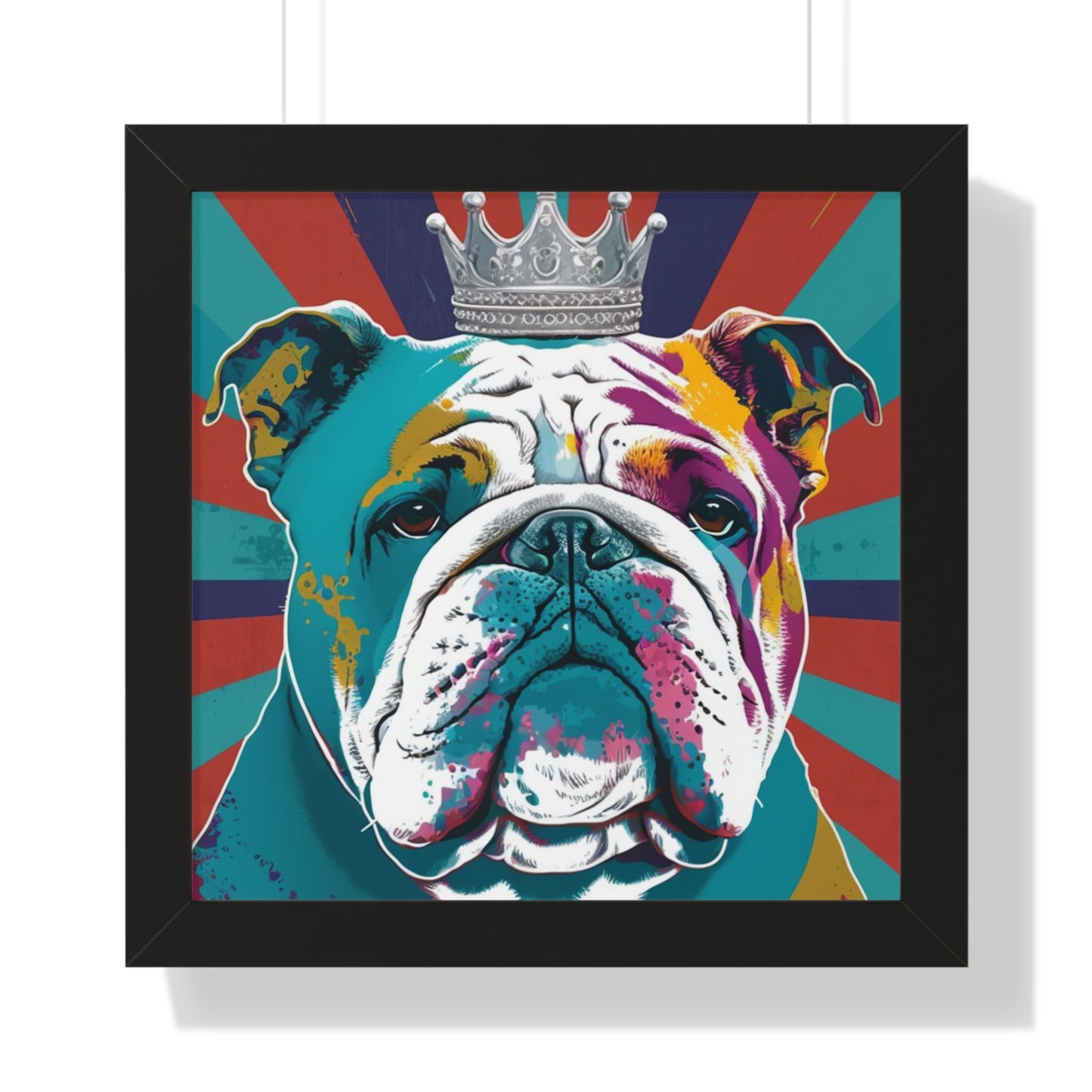 Framed PopArt British Bulldog Print