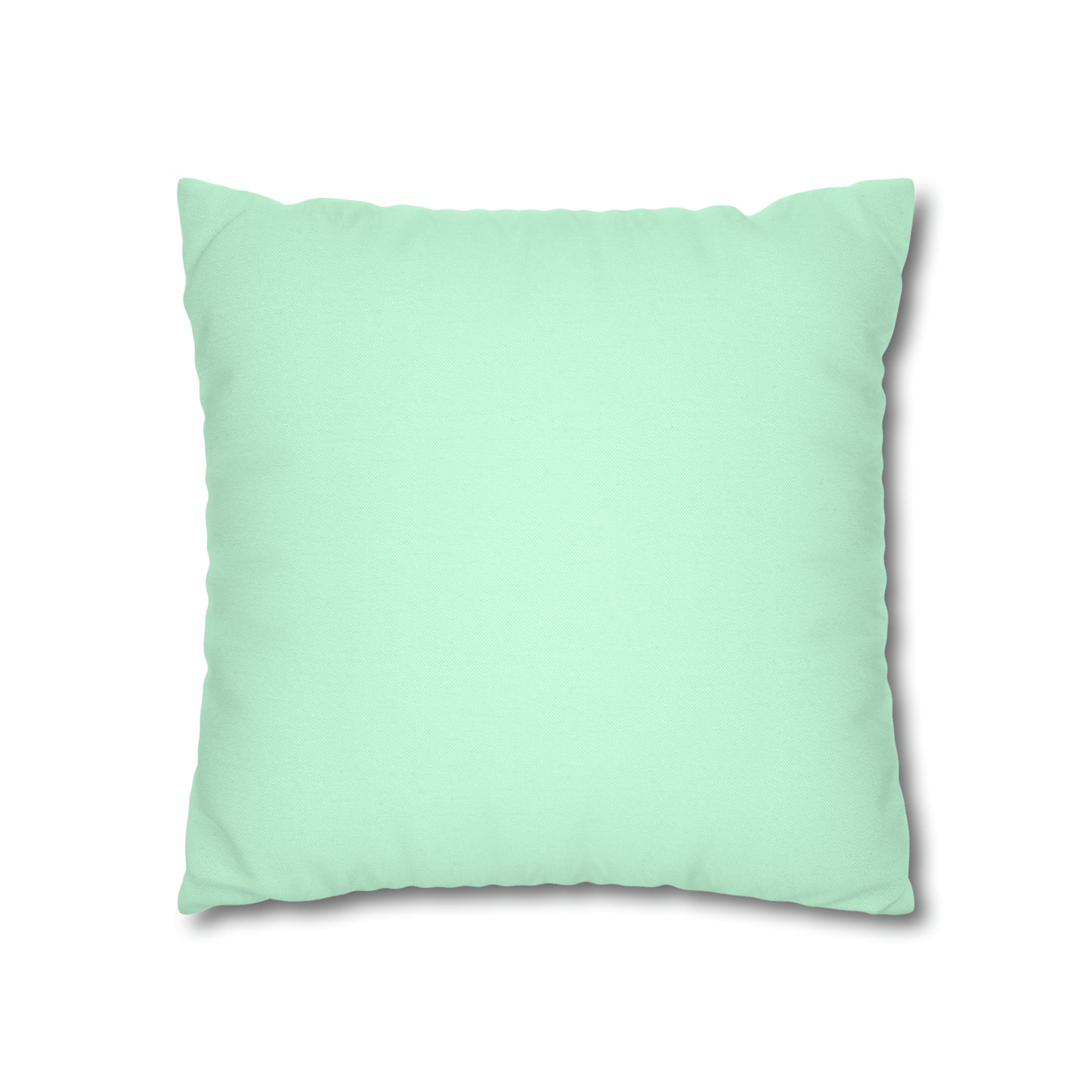 Christmas Dachshund in Hat on Mint Green Cushion Cover