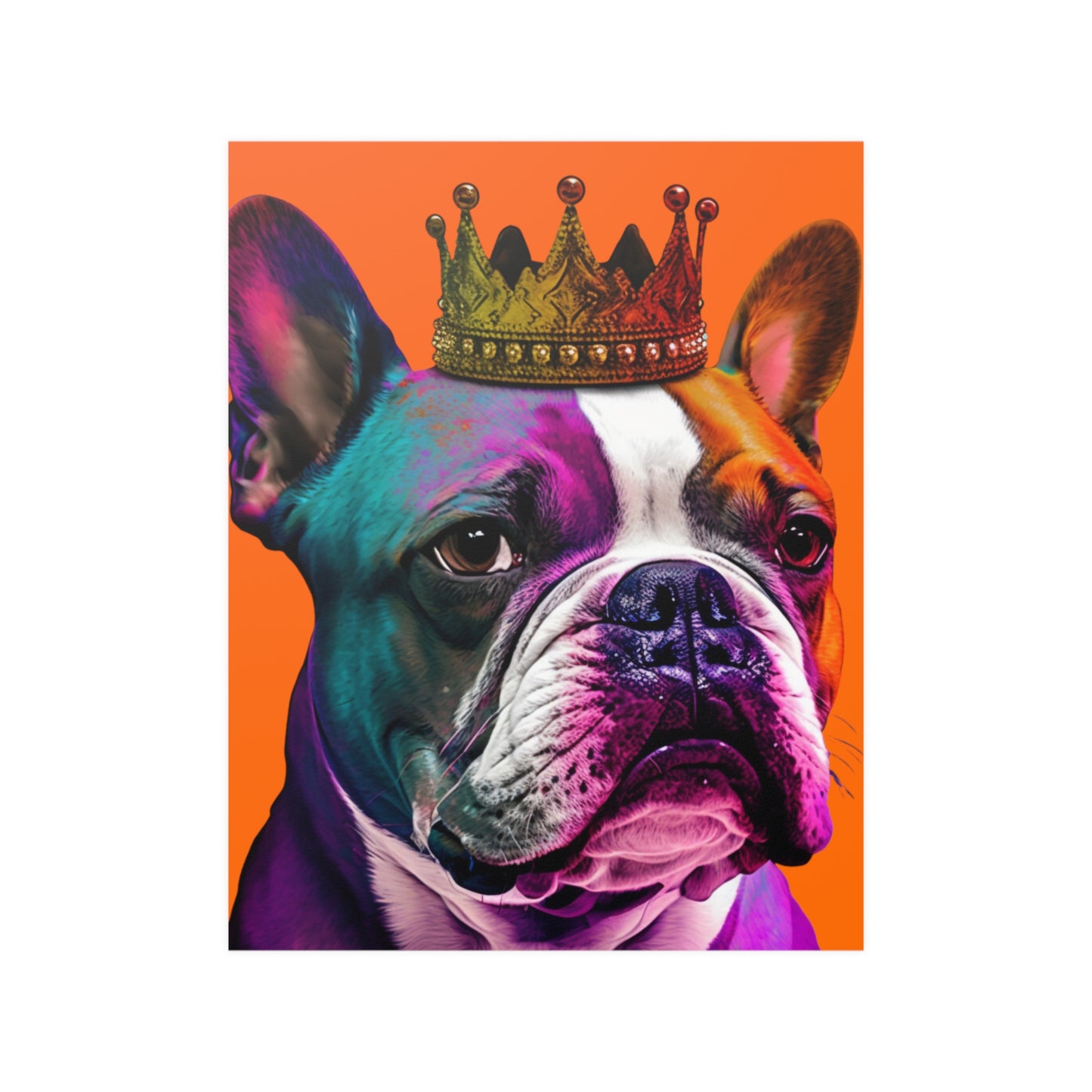 A vibrant PopArt Bully poster featuring a colorful and dynamic design on a vibrant orange background.