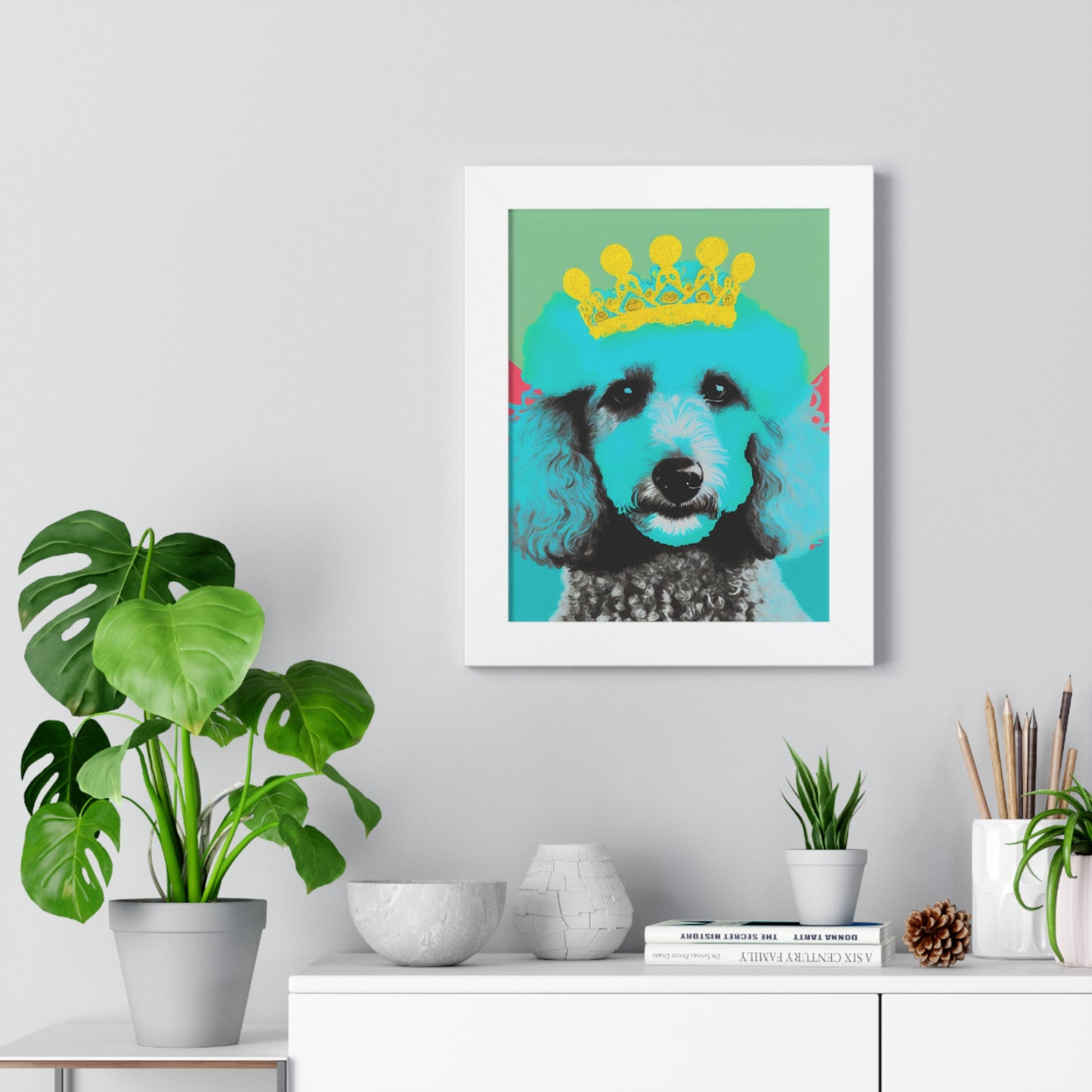 PopArt Poodle Framed Poster