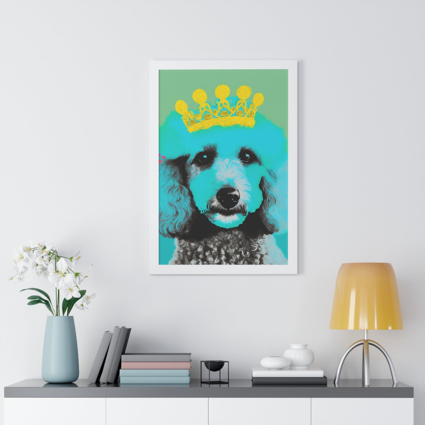 PopArt Poodle Framed Poster