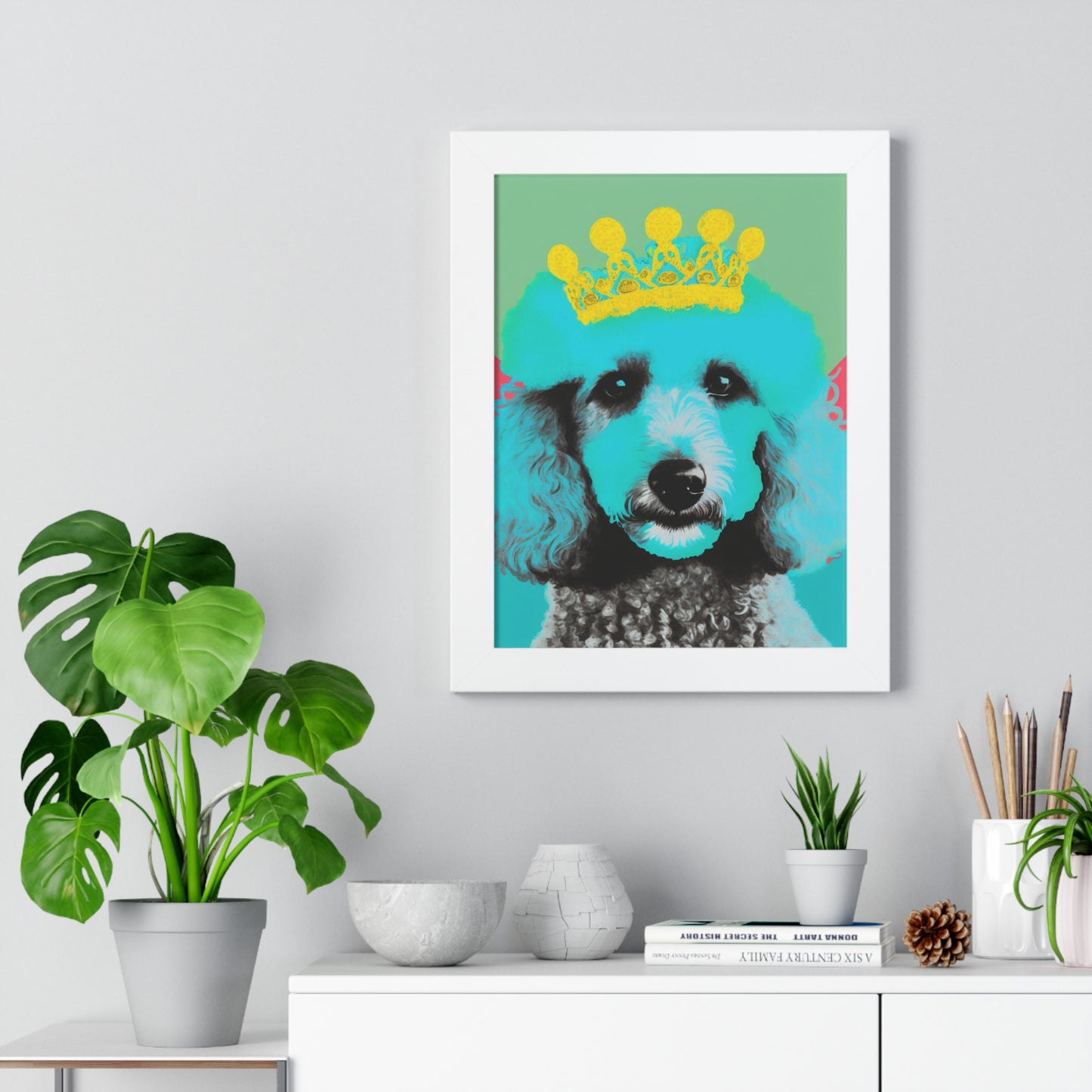 PopArt Poodle Framed Poster