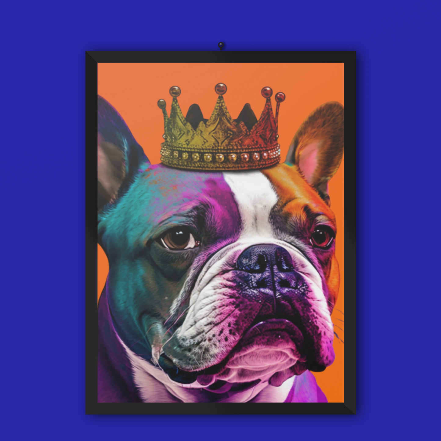 A vibrant PopArt Bully poster featuring a colorful and dynamic design on a vibrant orange background.