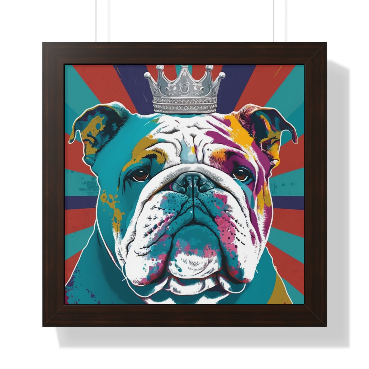 Framed PopArt British Bulldog Print