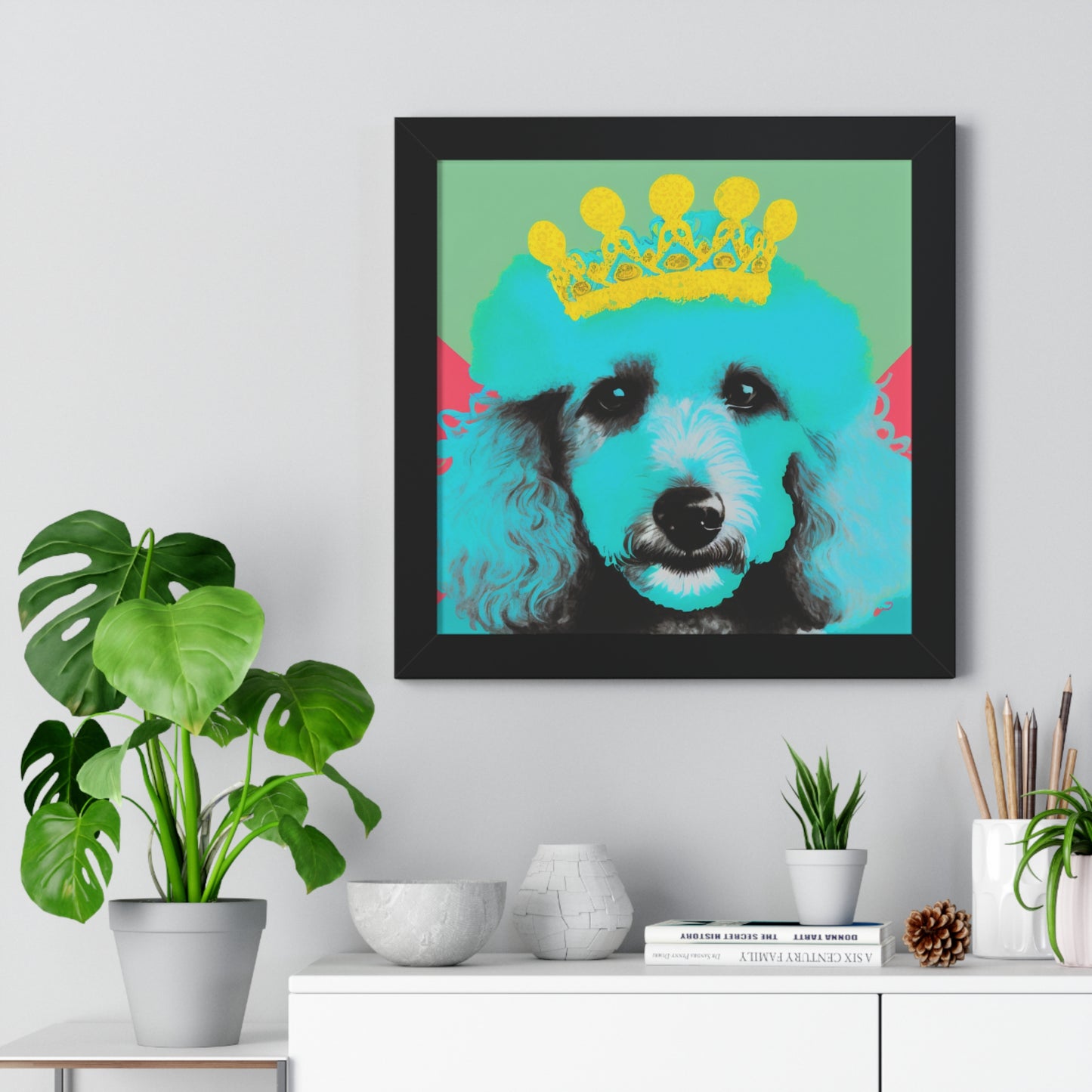 PopArt Poodle Framed Poster