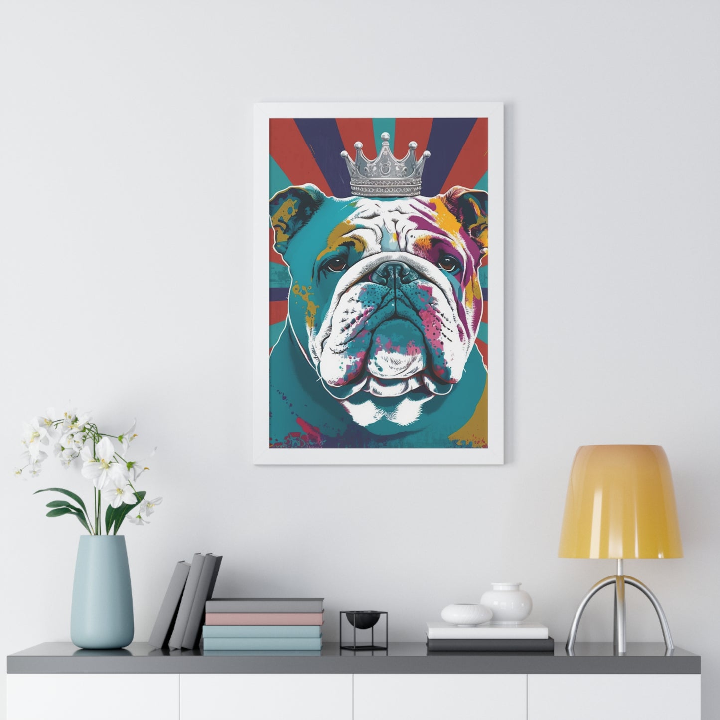 Framed PopArt British Bulldog Print