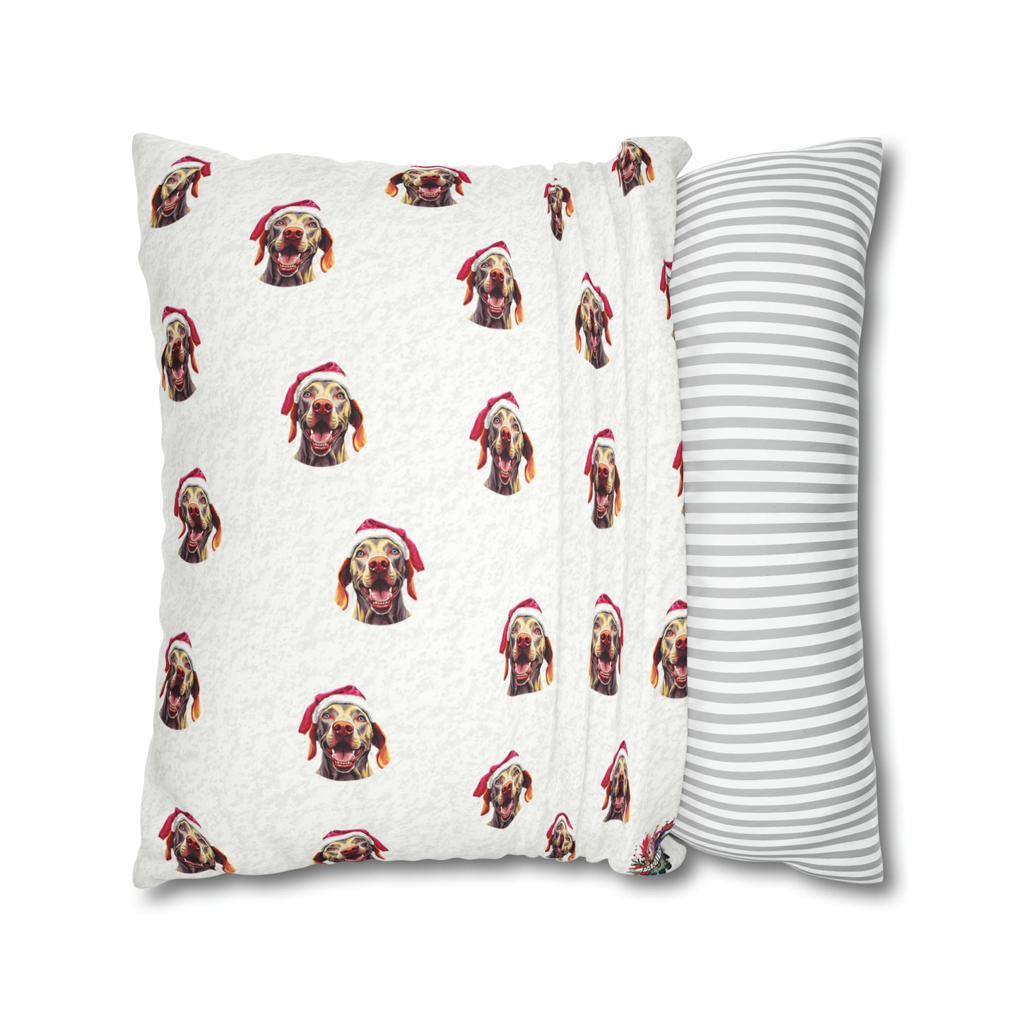 Elegant Weimaraner Winter Wonderland Cushion Cover