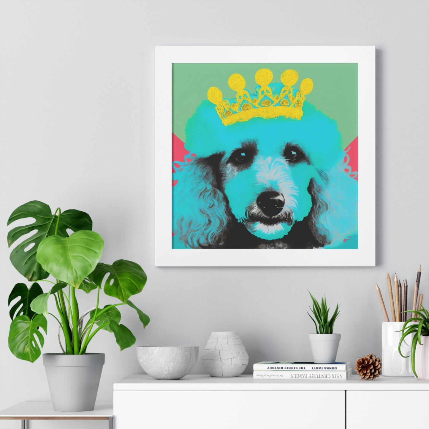 PopArt Poodle Framed Poster