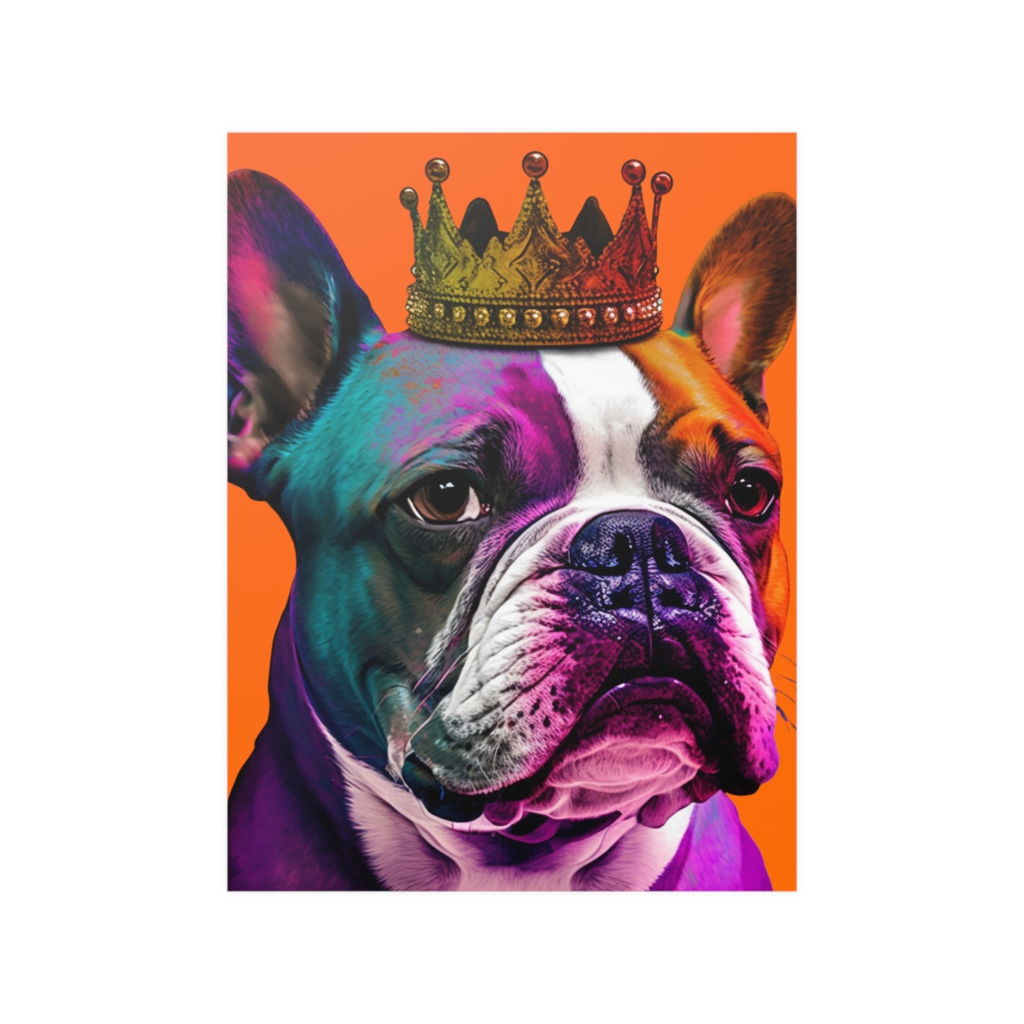 A vibrant PopArt Bully poster featuring a colorful and dynamic design on a vibrant orange background.