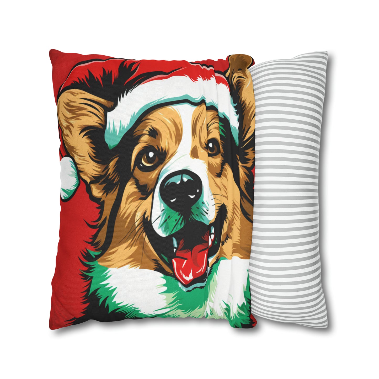 Pop Art Christmas Corgi Cushion Cover 🎨🐕🎄🛋️