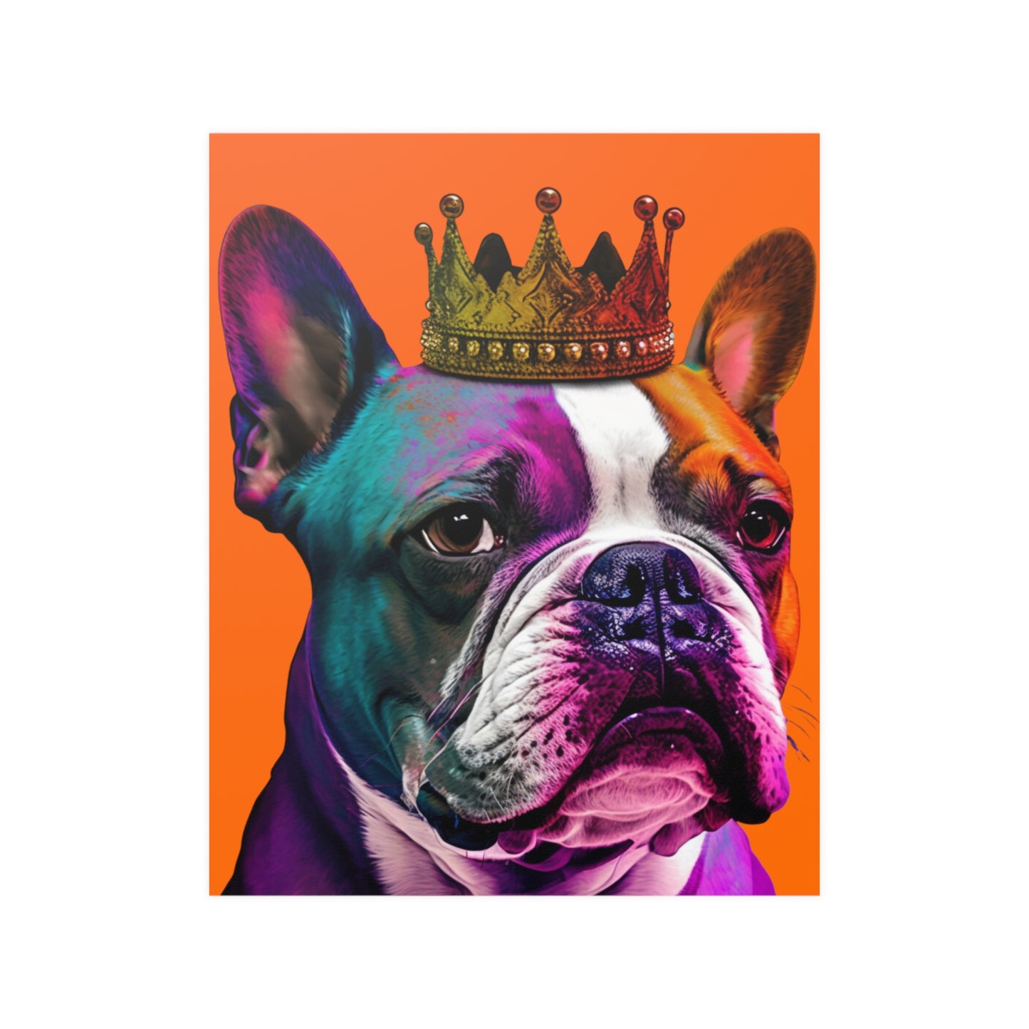 A vibrant PopArt Bully poster featuring a colorful and dynamic design on a vibrant orange background.