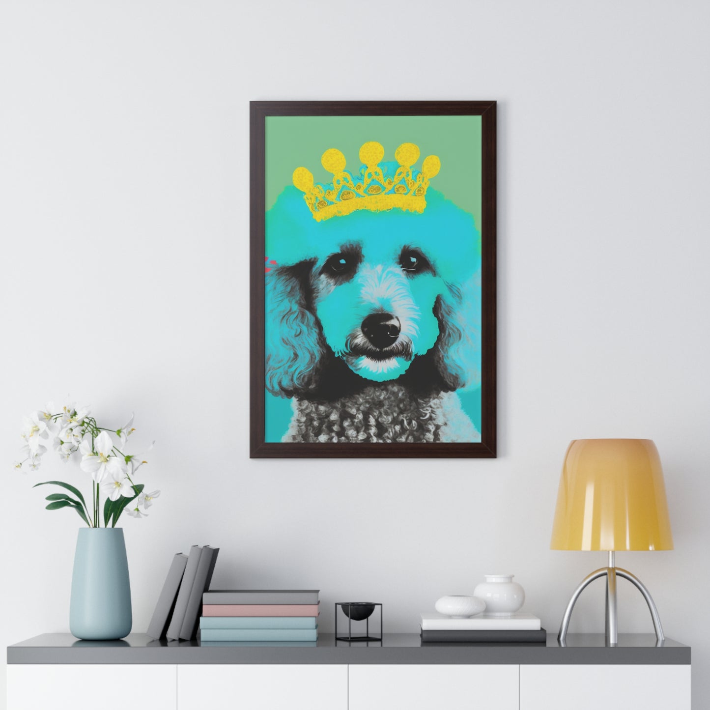 PopArt Poodle Framed Poster