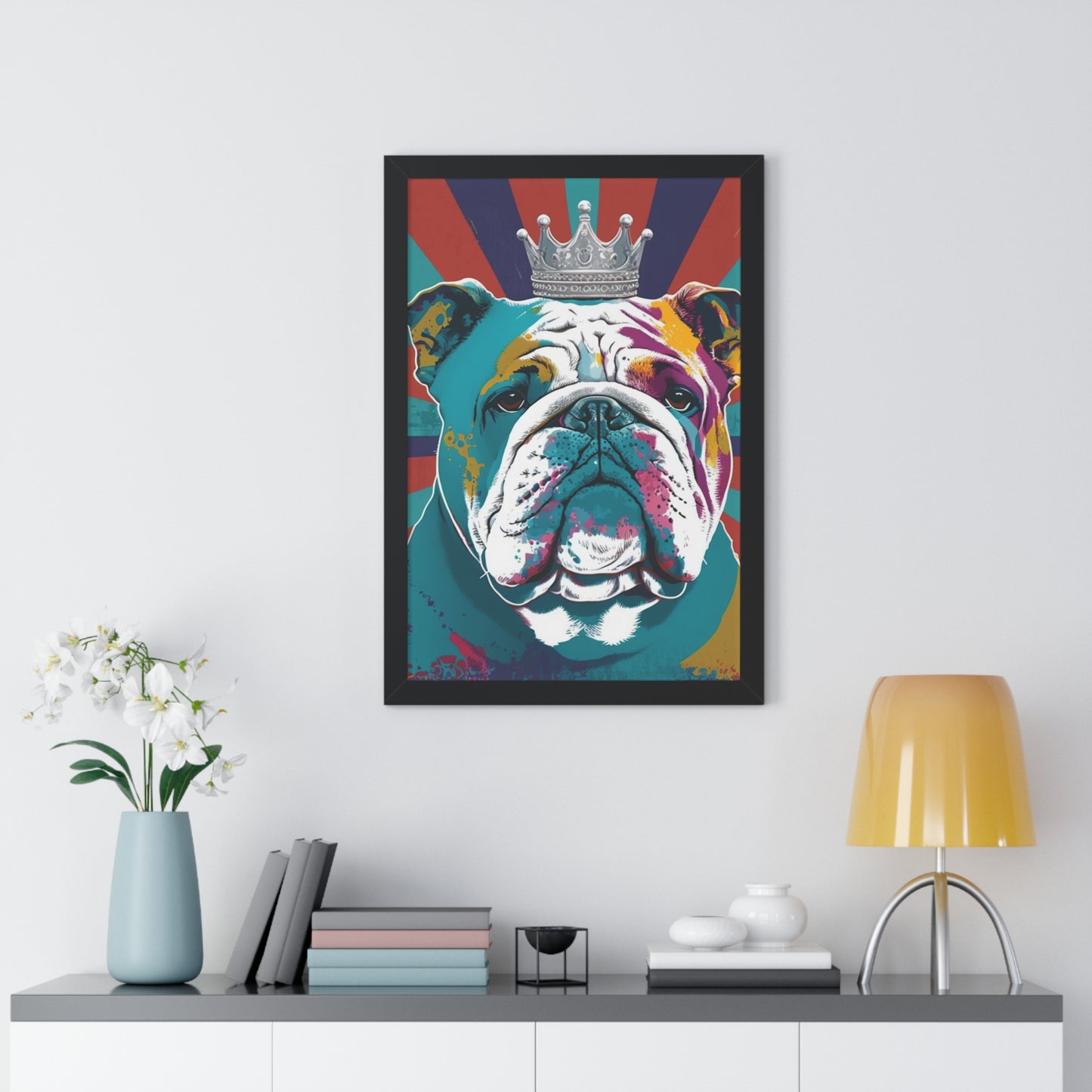 Framed PopArt British Bulldog Print