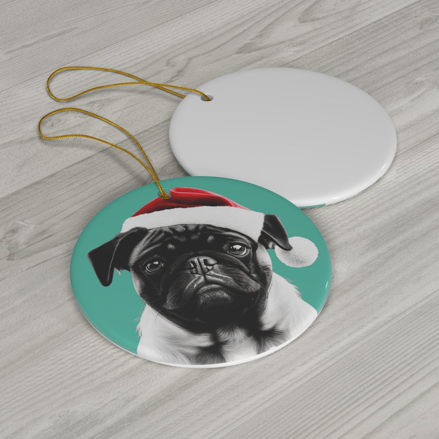 Festive Pug Xmas Tree Ornament - Heartfelt Holiday Joy