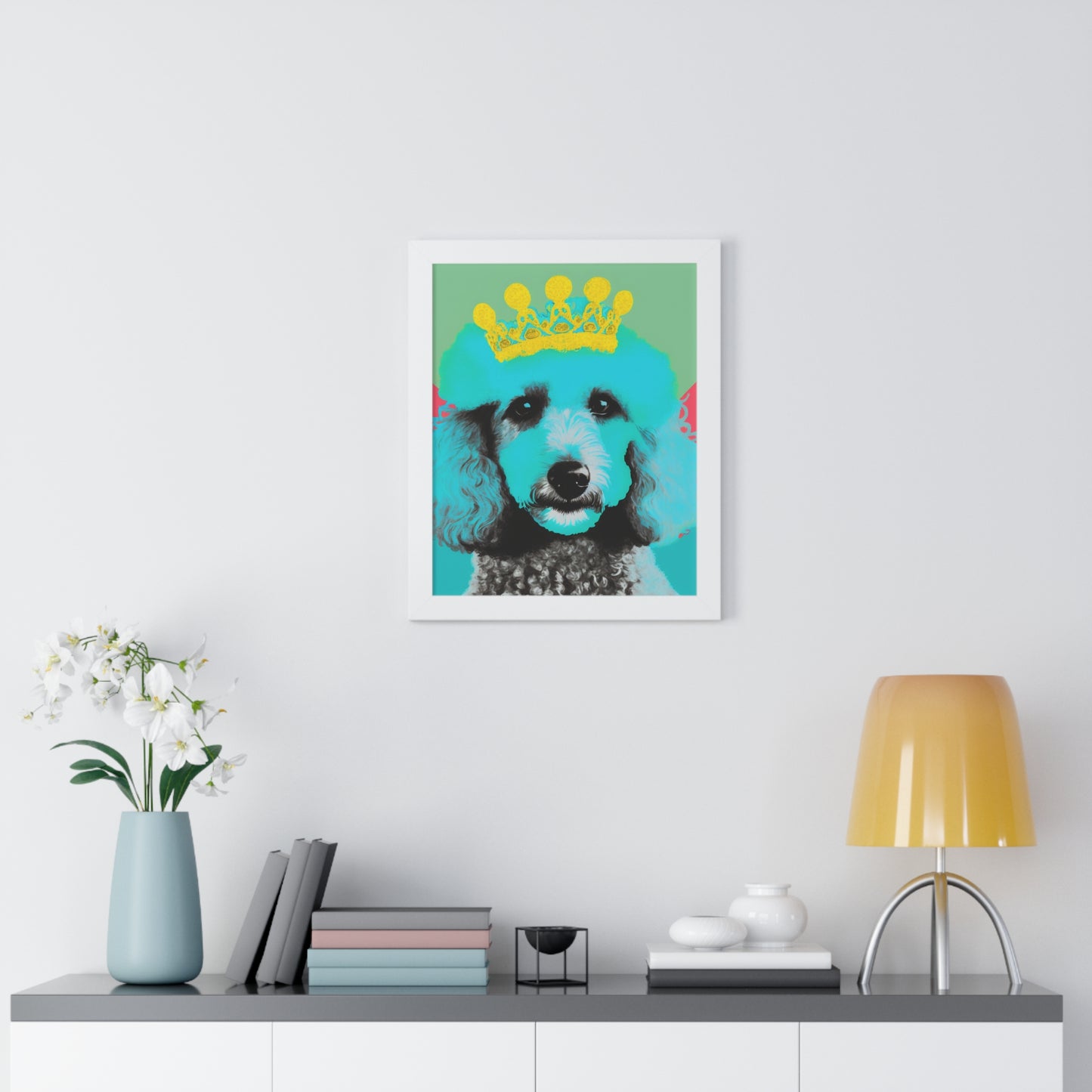 PopArt Poodle Framed Poster