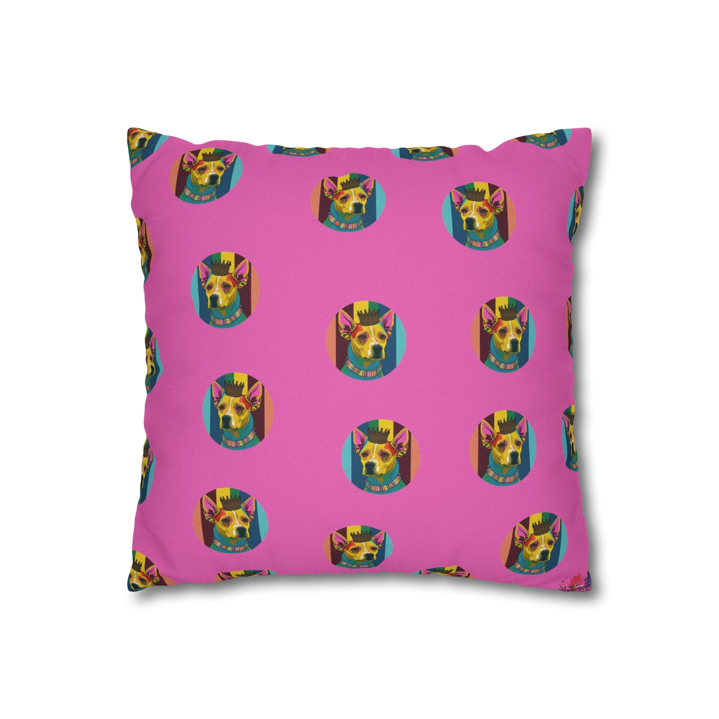 Chihuahua PopArt Cushion Cover: Vibrant Canine Artistry