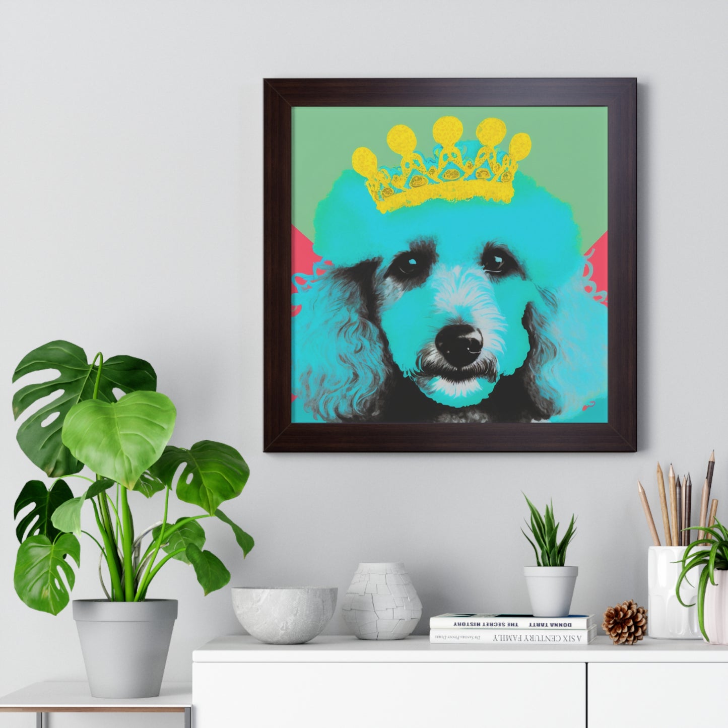 PopArt Poodle Framed Poster