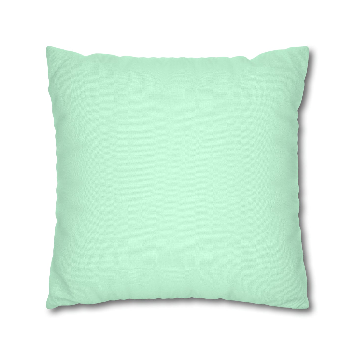 Christmas Dachshund in Hat on Mint Green Cushion Cover