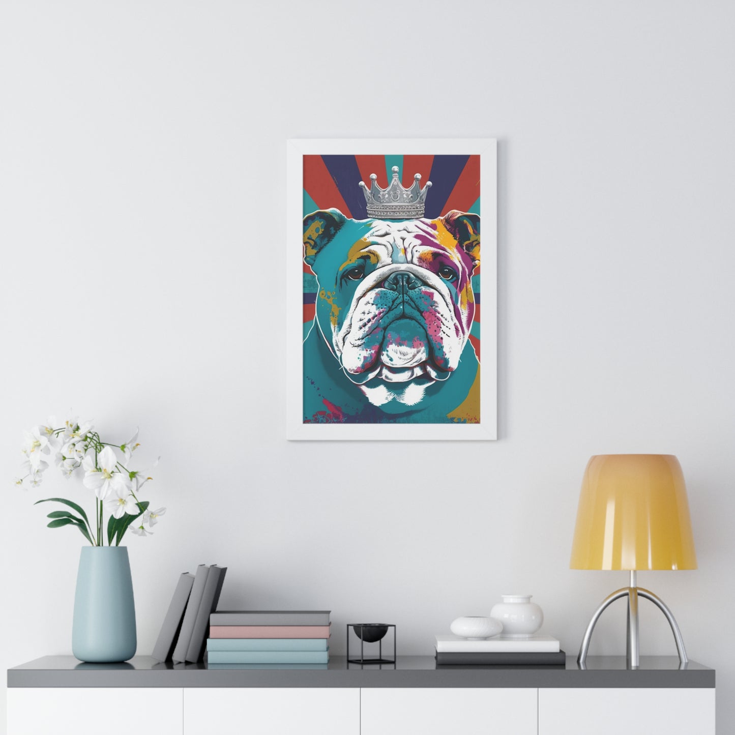 Framed PopArt British Bulldog Print